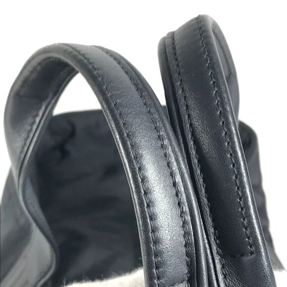 HERMES AcapulcoMM Acapulco MM Tote Bag Hand Bag Nylon / Leather Black - Picture 6 of 14